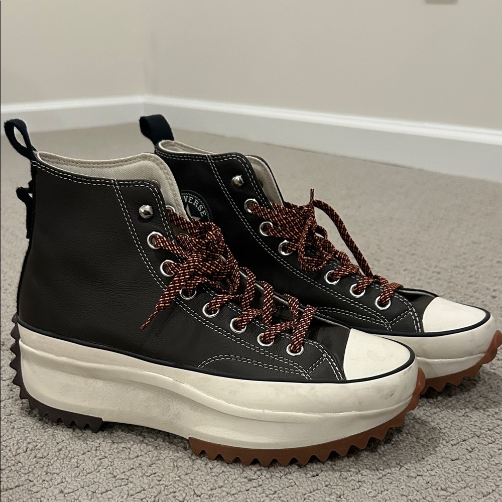 Converse Black and White Platform Sneakers